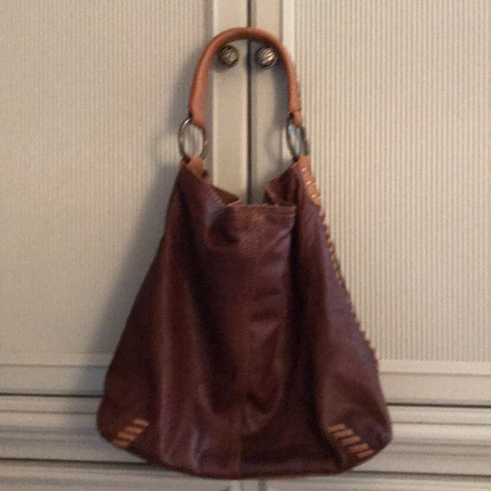 Lucky Brand brown leather Boho purse
